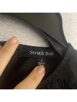 Strut & Bolt Black Babydoll Wednesday Adams Dress Capsule Wardrobe Whimsy Goth thumbnail 8