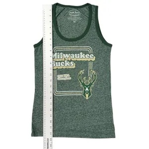 Majestic Women's NBA Milwaukee Bucks Green Throwback‎ 1971 Champions Tank Top XS thumbnail 3