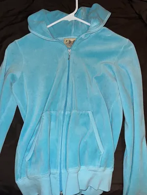 Juicy Couture Blue Velvet Zip Up thumbnail 1