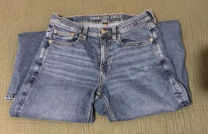 American Eagle Medium Wash Mom Jeans thumbnail 2