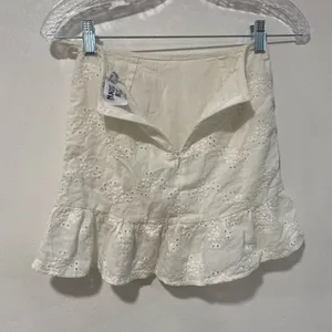 Princess Polly White Eyelet Ruffle Wrap Mini Skirt | Size 0 thumbnail 6