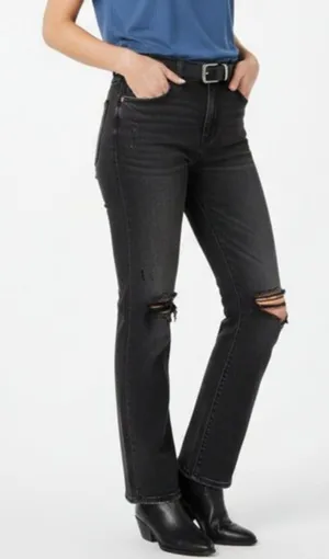 American Eagle Women's 77 Black Distressed Mom Jeans NEW 8 thumbnail 1