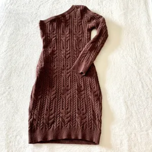 Princess Polly Dominika Mini Dress Womens Size S/M Brown One Shoulder Cable Knit thumbnail 10