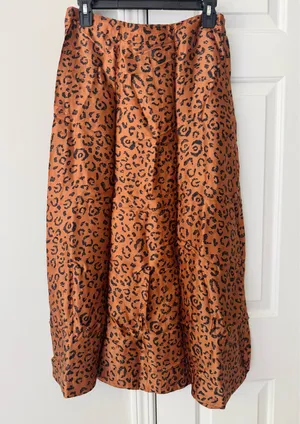 Farm Rio Satin Slip A-Line Midi Skirt, Size M thumbnail 5