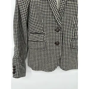 J‎ Crew Schoolboy Blazer Womens 0 Houndstooth Wool Blend Preppy Academia Career thumbnail 2