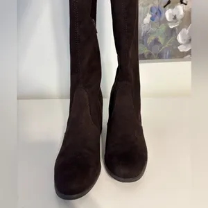 Unisa Brown Suede Over-the-Knee Boots with 2.5” heel Size 9 thumbnail 7