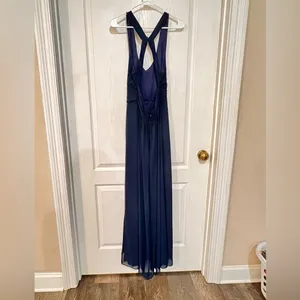 final price Bill Levkoff Navy Formal Gown thumbnail 6