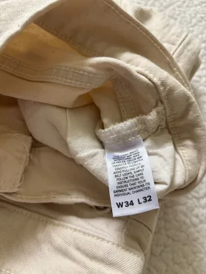 Lucky Brand Off-white athletic slim Denim Jeans Size 34x32 #coastalgrandma #denim thumbnail 7