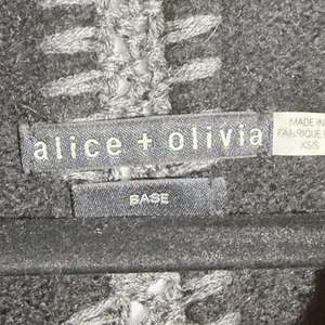 Alice + Olivia Black Long Open Front Wool Alpaca Blend Sweater Vest Size XS/S thumbnail 3