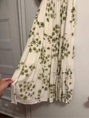 Abercrombie & Fitch Flowy Linen-Blend Midi Dress thumbnail 6