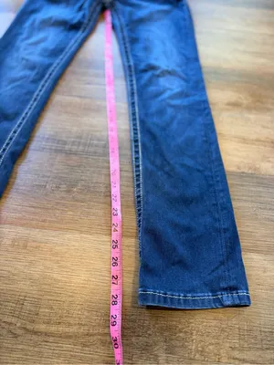 Miss Me Y2K Inspired Embellished Back Pocket Straight Jeans in Blue Wash size 28 thumbnail 7