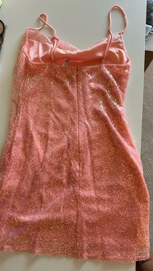Lucy in the Sky Mini Dress Pink Sequin thumbnail 3