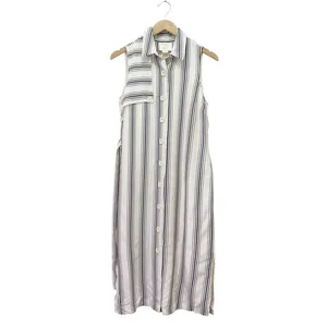 Maeve Anthropologie Esther Striped Sleeveless Shirt Dress Cream & Black Size 4 thumbnail 5