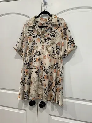 Entro fall print dress thumbnail 1