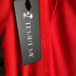 NWT Tempt Me One Piece Red Swimsuit / MEDIUM /Scoop Neck / Back Criss Cross tie. thumbnail 7