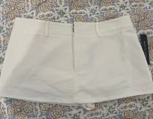 White fox mini skirt thumbnail 2