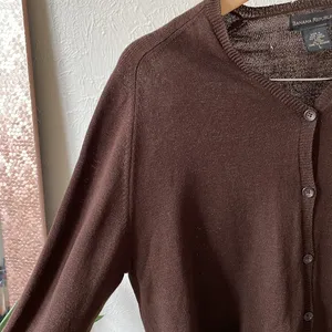 Banana Republic beautiful 100% merino wool brown cardigan thumbnail 2