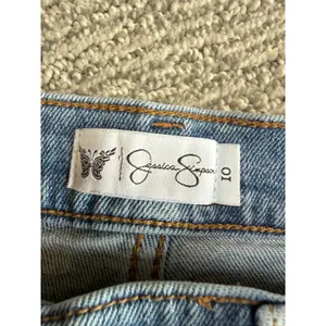 Jessica Simpson Womens High Rise Wide Barrel Leg Jeans‎ Blue Denim Size 10 thumbnail 3
