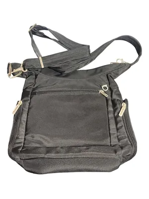 Travelon Black Anti Theft Messenger Crossbody Bag Purse Travel Organizer 11x9x3 thumbnail 1