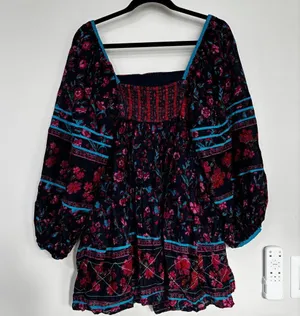 FREE PEOPLE Endless Afternoon Mini Dress in Midnight Combo Size M thumbnail 6