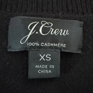 J.Crew 100% Cashmere Sweater Dress XS Black Long Sleeve Crew Neck Shift Mini thumbnail 2