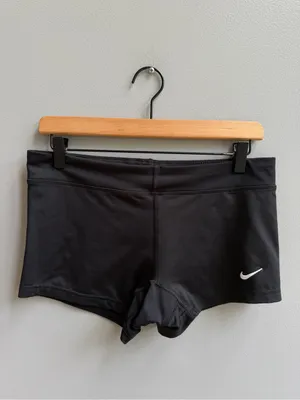 Nike Women’s Black Performance Volleyball Spandex Shorts with Swoosh Medium thumbnail 2