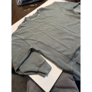 AERIE Distressed Oversized Crewneck Sweatshirt Sage Green Women’s Cozy - Size M thumbnail 2