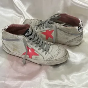 Golden Goose Mid Star Sneakers White Pink Patent Star Mid Top Size 7/37 Preppy thumbnail 7