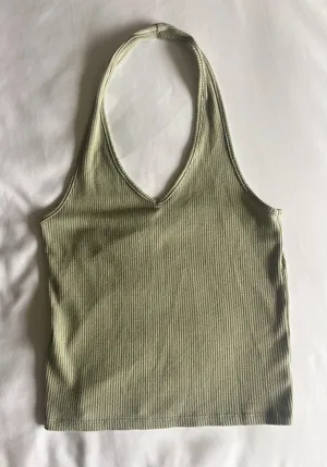 American Eagle Green Halter Tank thumbnail 1