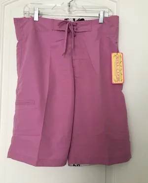 Nina Capri Women's Purple Capri Shorts Pockets Size 10 thumbnail 1