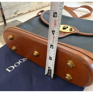 Dooney &‎ Bourke All Weather Leather Crossbody Bag Black Vintage Made USA thumbnail 15