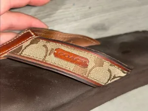 Coach "Juanita" Tan/Brown Flip-Flop Sandal (Style Q1787) Women’s size 10 thumbnail 5