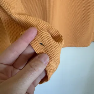 Duluth Womens Thermal Hoodie Large Solid‎ Orange Long Sleeve thumbnail 5
