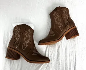Brown Ankle Cowgirl Boots thumbnail 1