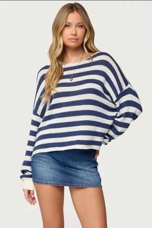 Edikted Anney Oversized Striped Sweater thumbnail 3