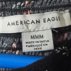 Women's American Eagle Outfitters Black Ditzy Floral‎ Long Sleeve Mini Dress M thumbnail 7