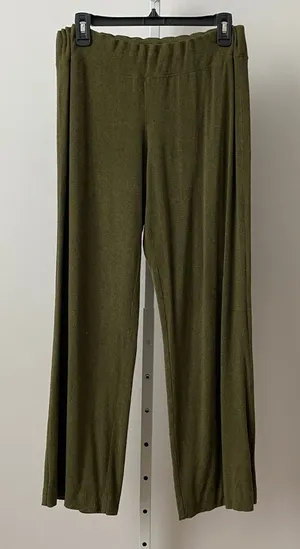 Eileen Fisher Relaxed Lagenlook Wide Leg Pull On Pant Medium‎ Green Olive thumbnail 1