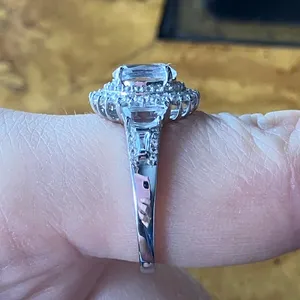 Natural White Topaz Sterling Silver Ring Size 8 thumbnail 3