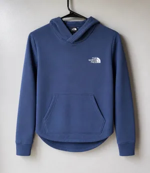 The North Face Blue Pullover Hoodie Fleece Sweatshirt Teen Girls L thumbnail 1