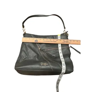Jessica Simpson Baylinn Hobo Gray Faux‎ Leather Shoulder Bag Chain Strap thumbnail 10