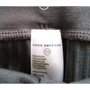 GOOD AMERICAN Wide Rib Shine Seamless Compression Leggings Black S/M 1/2 thumbnail 11