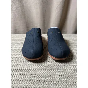 Shieiver Women Black Perforated Floral Studded Slip On Clog Mules Size 7.5 (38) thumbnail 6