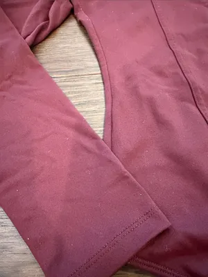 Abercrombie & Fitch Burgundy Soft A&F Long Sleeve Bodysuit Medium - C27-132 thumbnail 5