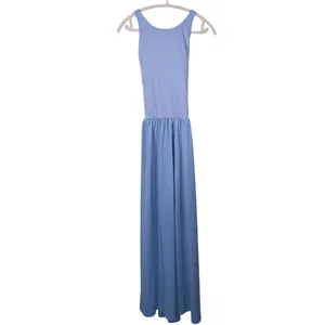 Halara Breezeful A-Line Sleeveless Maxi Dress L Blue Cross Back Casual Travel thumbnail 3