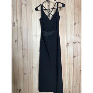 NWT Lulus All This Allure Black Strappy Backless Midi Dress Party Open Back XS thumbnail 6