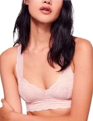 Free People Light Pink Galloon Lace Racerback Bralette thumbnail 1