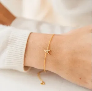 Michelle McDowell Gold Initial A Bracelet thumbnail 1