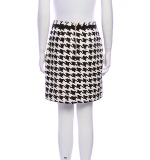 Kate Spade Black & White Houndstooth Skirt thumbnail 8