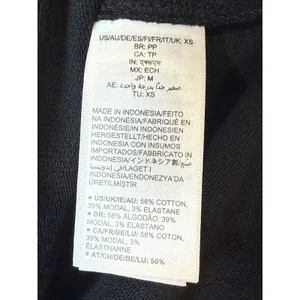 Daily Ritual Terry Cotton and Modal Drawstring Skirt Womens XS Black Mini Casual thumbnail 6