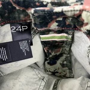 Anthropologie Pilcro Green Print Corduroy Skinny Pants - Size 24P thumbnail 8